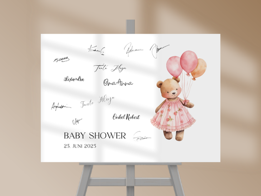 Gästebuch Alternativen für Baby Shower Leinwand, Poster  - Balloons Nina