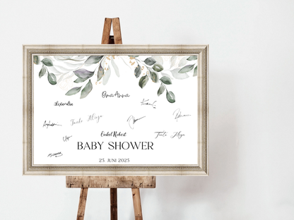 Gästebuch Alternativen für Baby Shower Leinwand, Poster  - Boho Vintage AURELIA