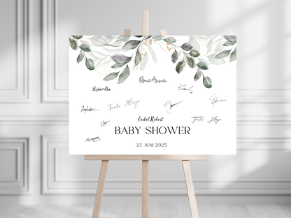 Gästebuch Alternativen für Baby Shower Leinwand, Poster  - Boho Vintage AURELIA