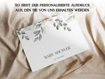 Gästebuch Alternativen für Baby Shower Leinwand, Poster  - Boho Vintage AURELIA