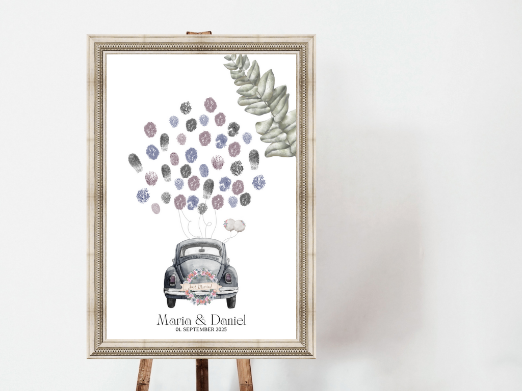 Gästebuch Alternativen für Hochzeit Leinwand, Poster . Eukalyptus Vintage LARA