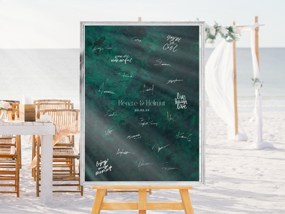 Gästebuch Alternativen für Hochzeit Leinwand, Poster . Glamour , grün MELISSA