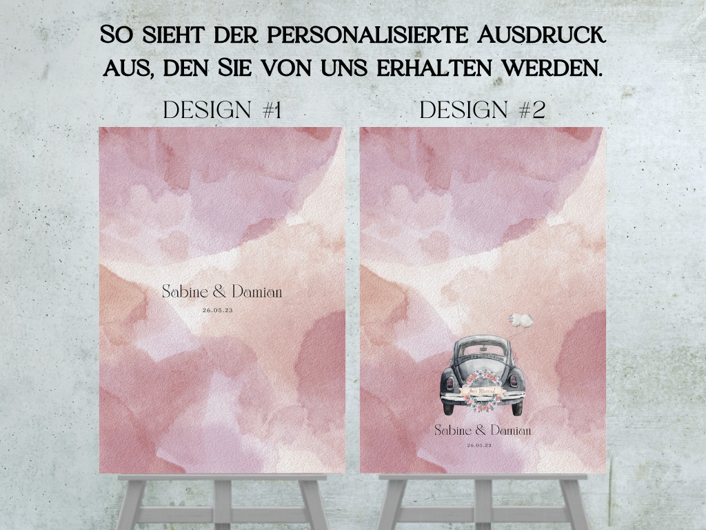 Gästebuch Alternativen für Hochzeit Leinwand, Poster .Glamour , Rot LENA
