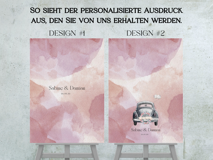 Gästebuch Alternativen für Hochzeit Leinwand, Poster .Glamour , Rot LENA