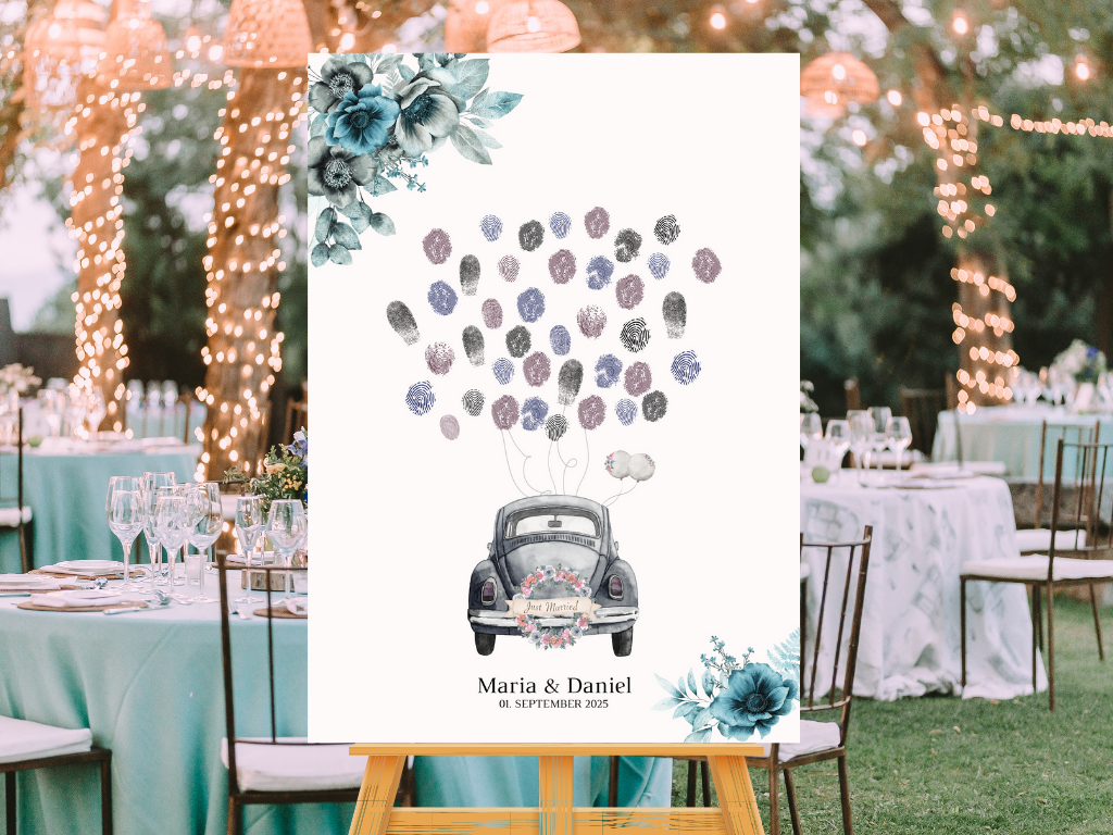 Gästebuch Alternativen für Hochzeit Leinwand, Poster . Strand Hochzeit , Marine , Blaue Blumen MILA
