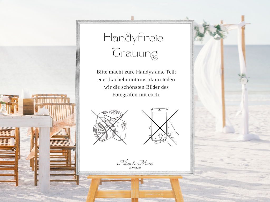 Handyfreie Trauung für Hochzeit Leinwand, Poster . Classic Hochzeit , Vintage JANA