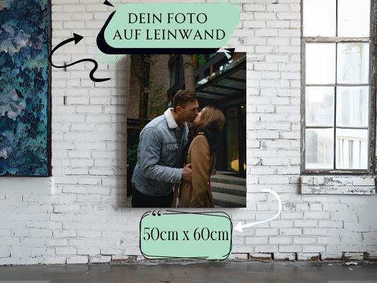 Dein Foto gedruckt als Leinwand . Fotodruck Querformat Hochformat, Leinwand 50 x 60cm