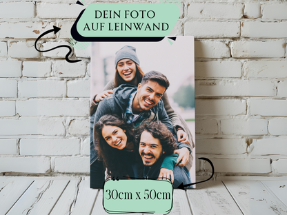 Dein Foto gedruckt als Leinwand . Fotodruck Querformat Hochformat, Leinwand 50 x 30cm