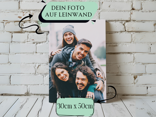 Dein Foto gedruckt als Leinwand . Fotodruck Querformat Hochformat, Leinwand 50 x 30cm