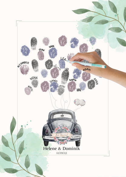 Gästebuch Alternativen für Hochzeit Leinwand, Poster . Eukalyptus Vintage NELE